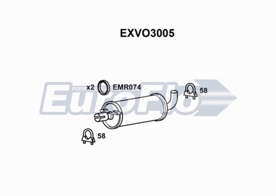 Centre Muffler (EXVO3005)