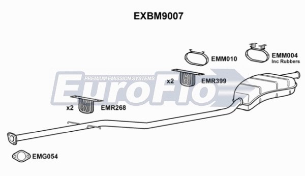 Centre/Rear Muffler (EXBM9007)
