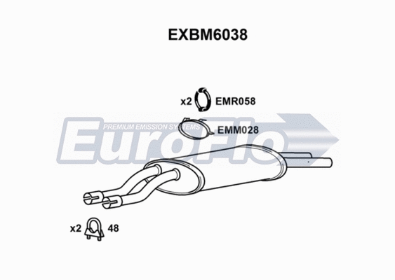 Rear Muffler (EXBM6038)