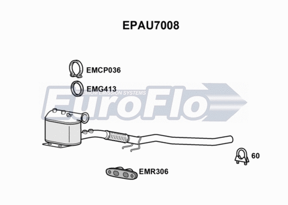 Soot/Particulate Filter, exhaust system (EPAU7008)