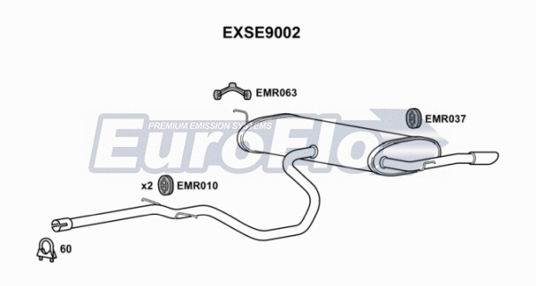 Centre/Rear Muffler (EXSE9002)
