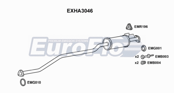 Centre Muffler (EXHA3046)