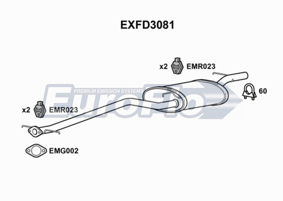Centre Muffler (EXFD3081)