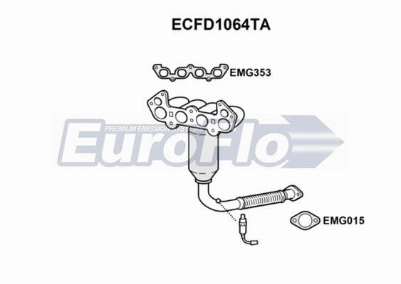 Catalytic Converter (ECFD1064TA)