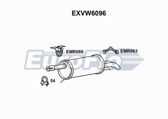 Rear Muffler (EXVW6096)