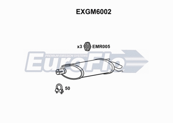 Rear Muffler (EXGM6002)