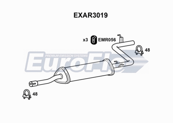 Centre Muffler (EXAR3019)