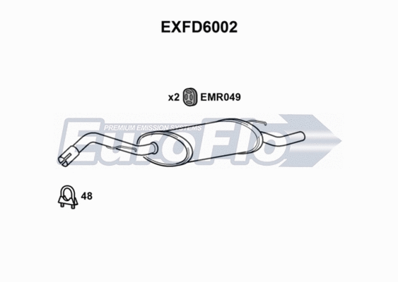 Rear Muffler (EXFD6002)
