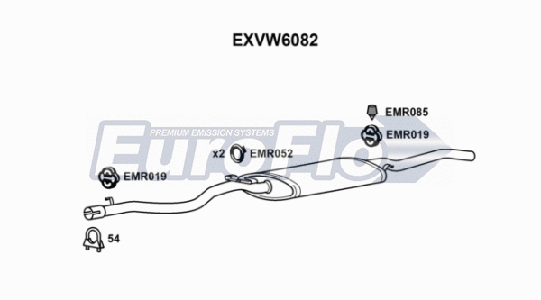 Rear Muffler (EXVW6082)
