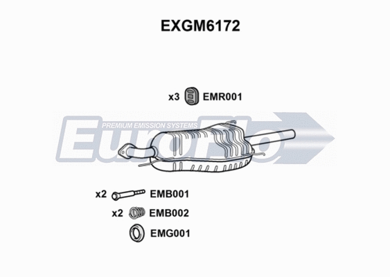 Rear Muffler (EXGM6172)