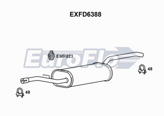 Rear Muffler (EXFD6388)