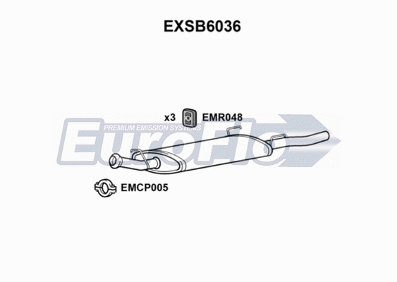 Rear Muffler (EXSB6036)