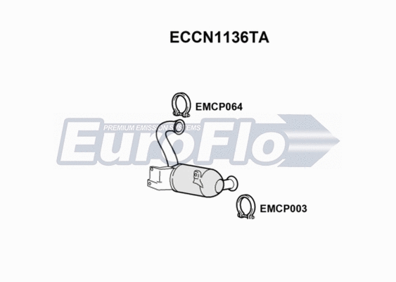 Catalytic Converter (ECCN1136TA)