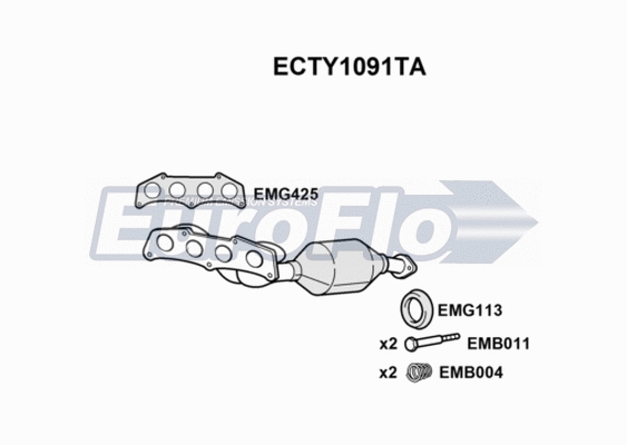 Catalytic Converter (ECTY1091TA)