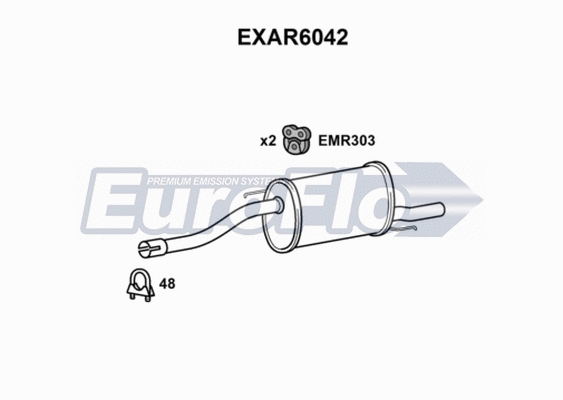 Rear Muffler (EXAR6042)
