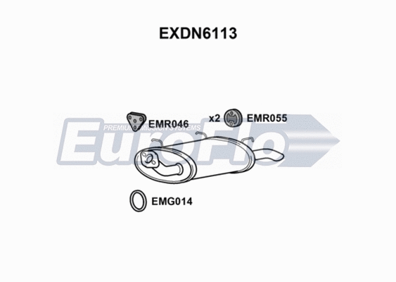 Rear Muffler (EXDN6113)