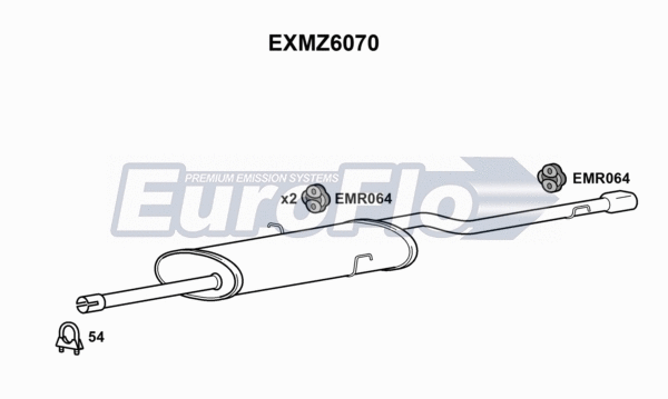 Rear Muffler (EXMZ6070)