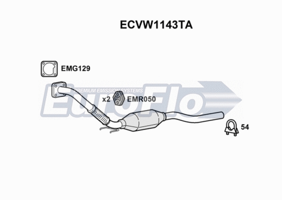 Catalytic Converter (ECVW1143TA)