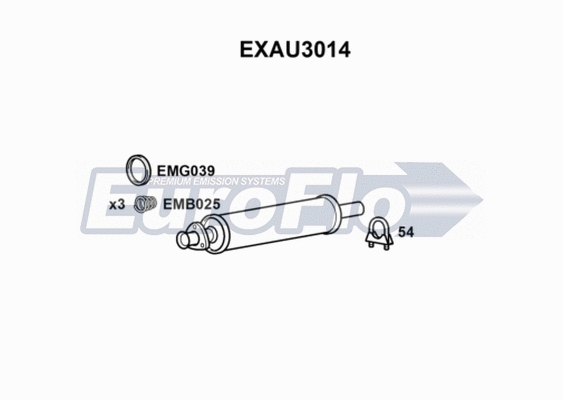 Centre Muffler (EXAU3014)