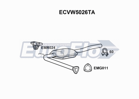 Catalytic Converter (ECVW5026TA)
