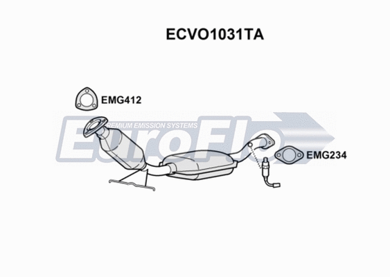 Catalytic Converter (ECVO1031TA)