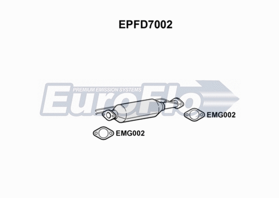 Soot/Particulate Filter, exhaust system (EPFD7002)