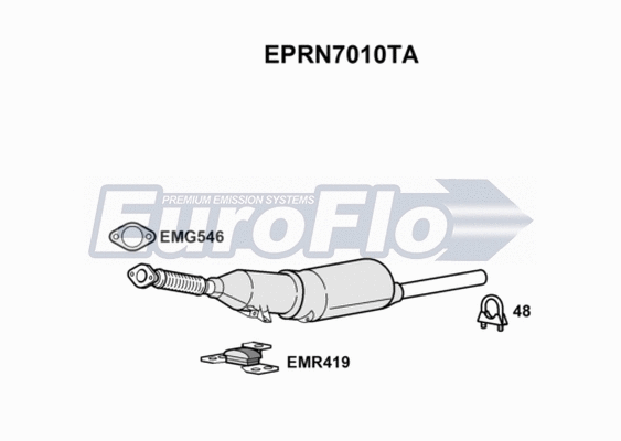 Soot/Particulate Filter, exhaust system (EPRN7010TA)