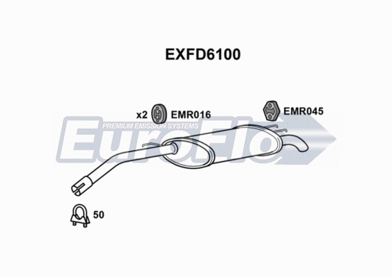 Rear Muffler (EXFD6100)