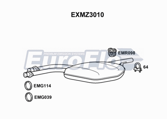 Centre Muffler (EXMZ3010)