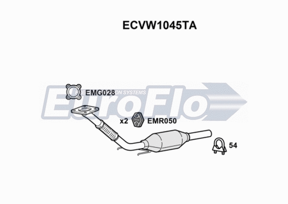 Catalytic Converter (ECVW1045TA)