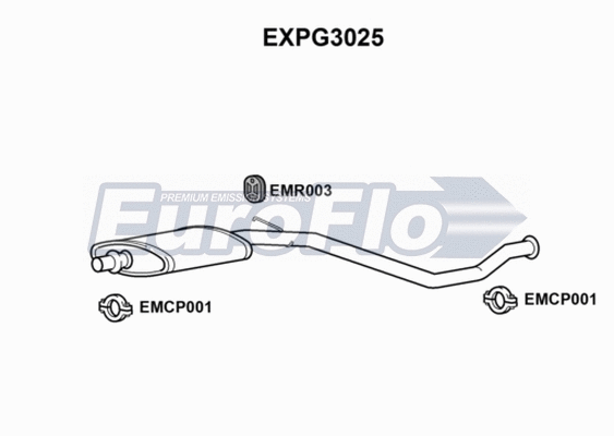 Centre Muffler (EXPG3025)