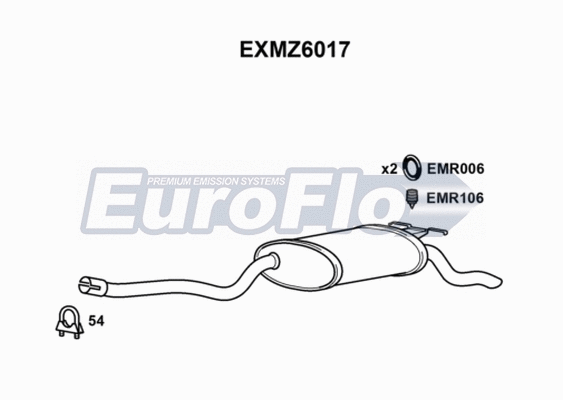 Rear Muffler (EXMZ6017)