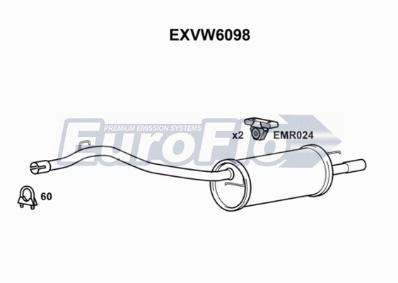 Rear Muffler (EXVW6098)