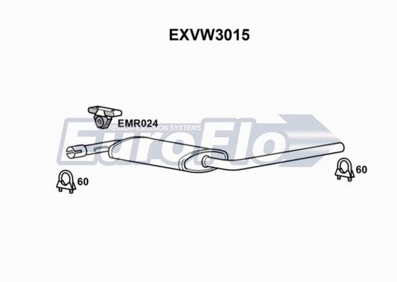 Centre Muffler (EXVW3015)