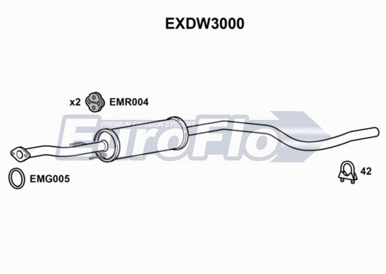 Centre Muffler (EXDW3000)