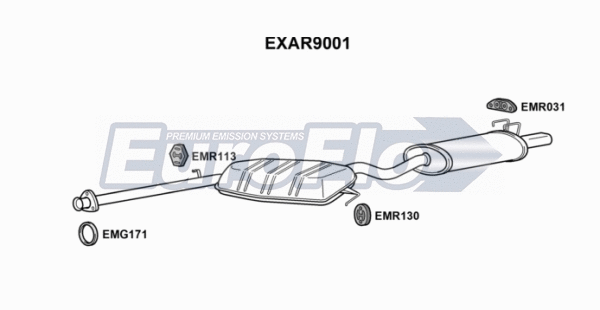 Centre/Rear Muffler (EXAR9001)