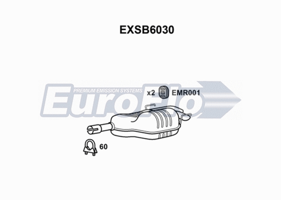 Rear Muffler (EXSB6030)