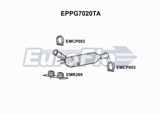 Soot/Particulate Filter, exhaust system (EPPG7020TA)