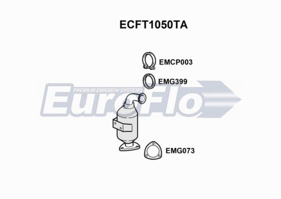 Catalytic Converter (ECFT1050TA)
