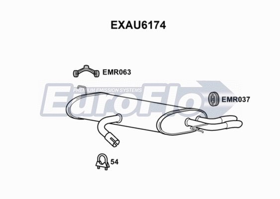 Rear Muffler (EXAU6174)