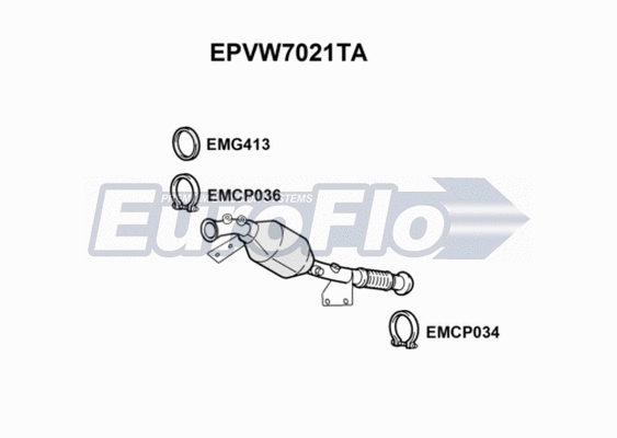 Soot/Particulate Filter, exhaust system (EPVW7021TA)