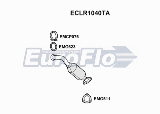 Catalytic Converter (ECLR1040TA)