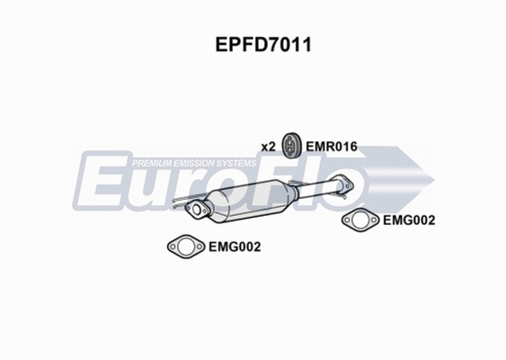Soot/Particulate Filter, exhaust system (EPFD7011)