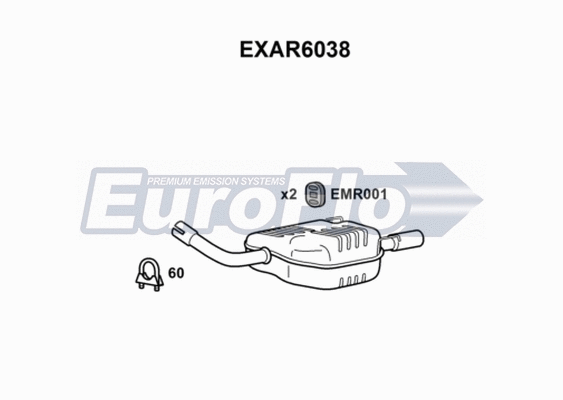 Rear Muffler (EXAR6038)