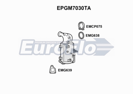Soot/Particulate Filter, exhaust system (EPGM7030TA)