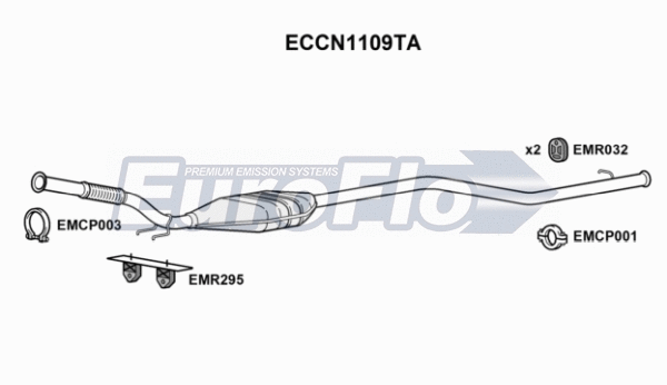 Catalytic Converter (ECCN1109TA)