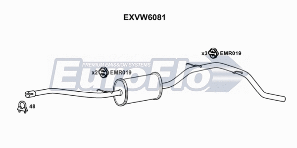 Rear Muffler (EXVW6081)
