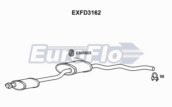 Centre Muffler (EXFD3162)