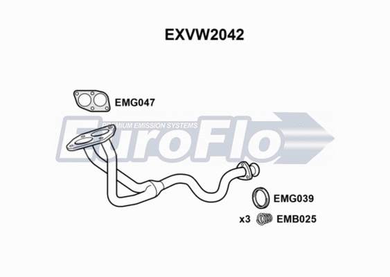 Exhaust Pipe (EXVW2042)