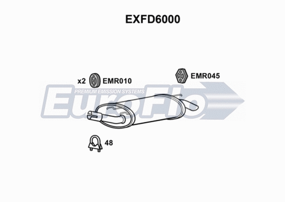 Rear Muffler (EXFD6000)